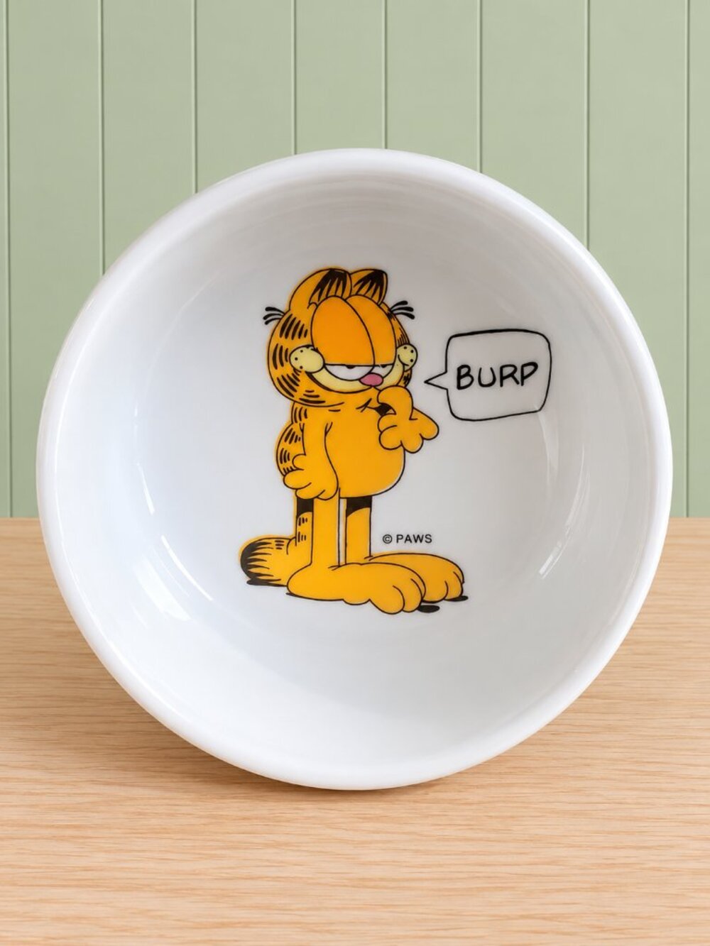 Vintage Garfield My Bowl Pet Dish Ceramic Cat Dog Burp Paws PAWS T.V. Character